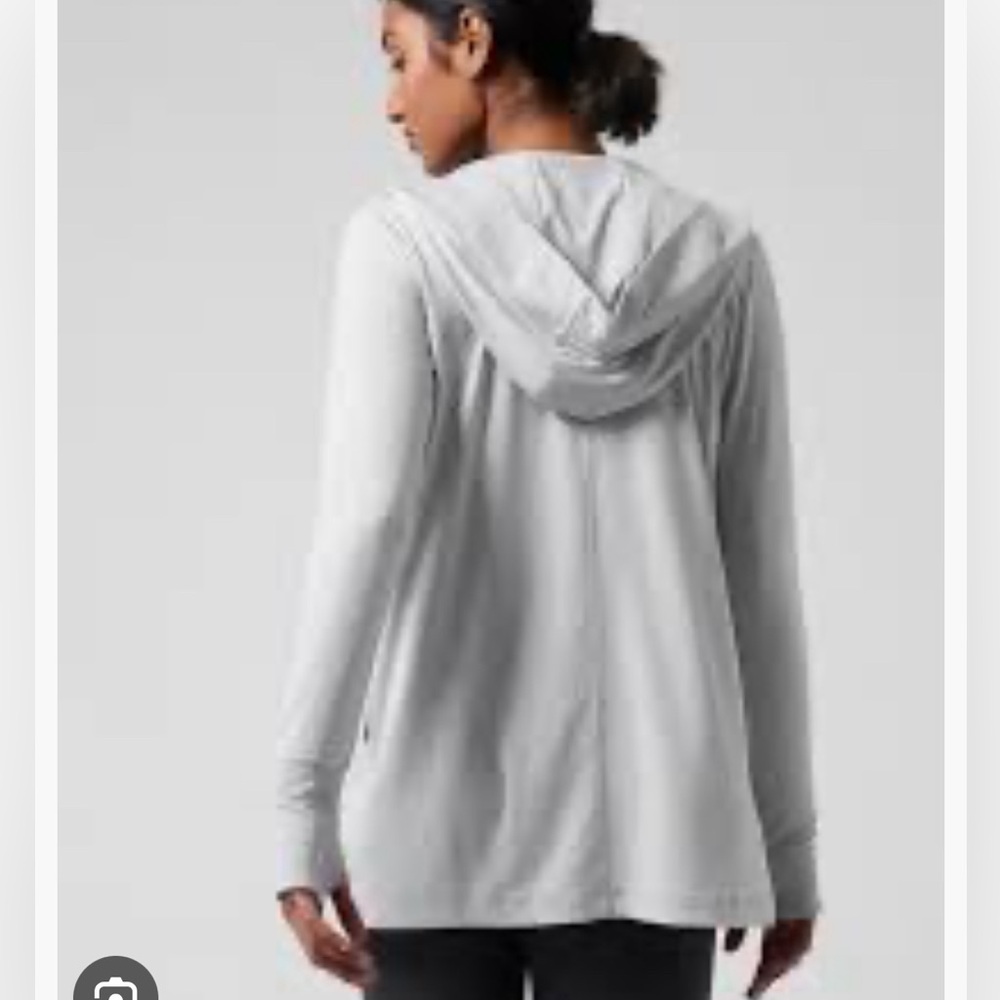 Athleta Uptempo Hoodie Wrap Grey size M
